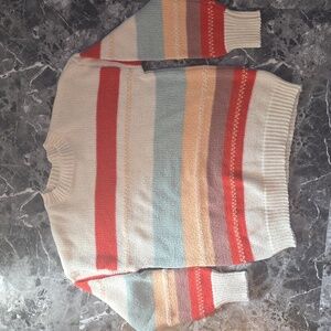 Striped Multicolor Knit Sweater